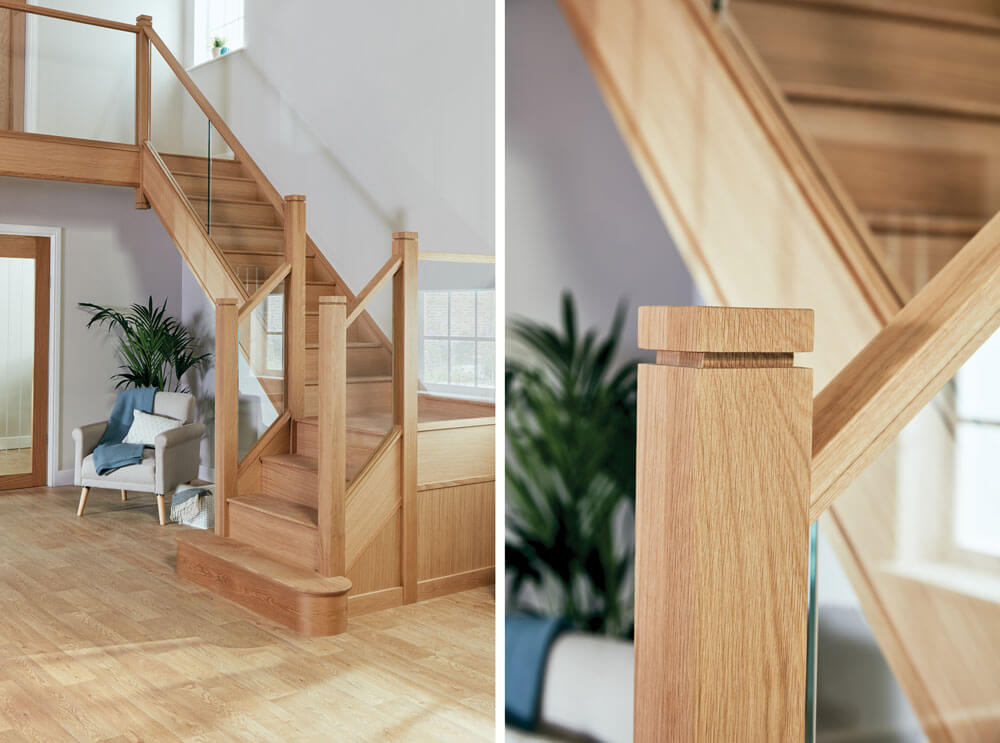 Glass and Oak Staircase 