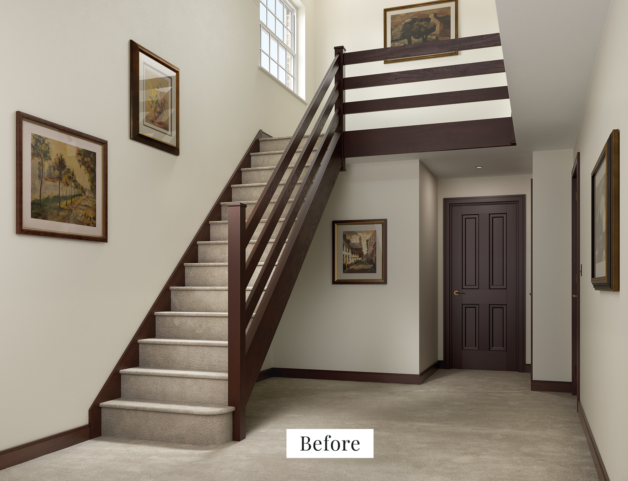 After Image of Furniture and Staircases