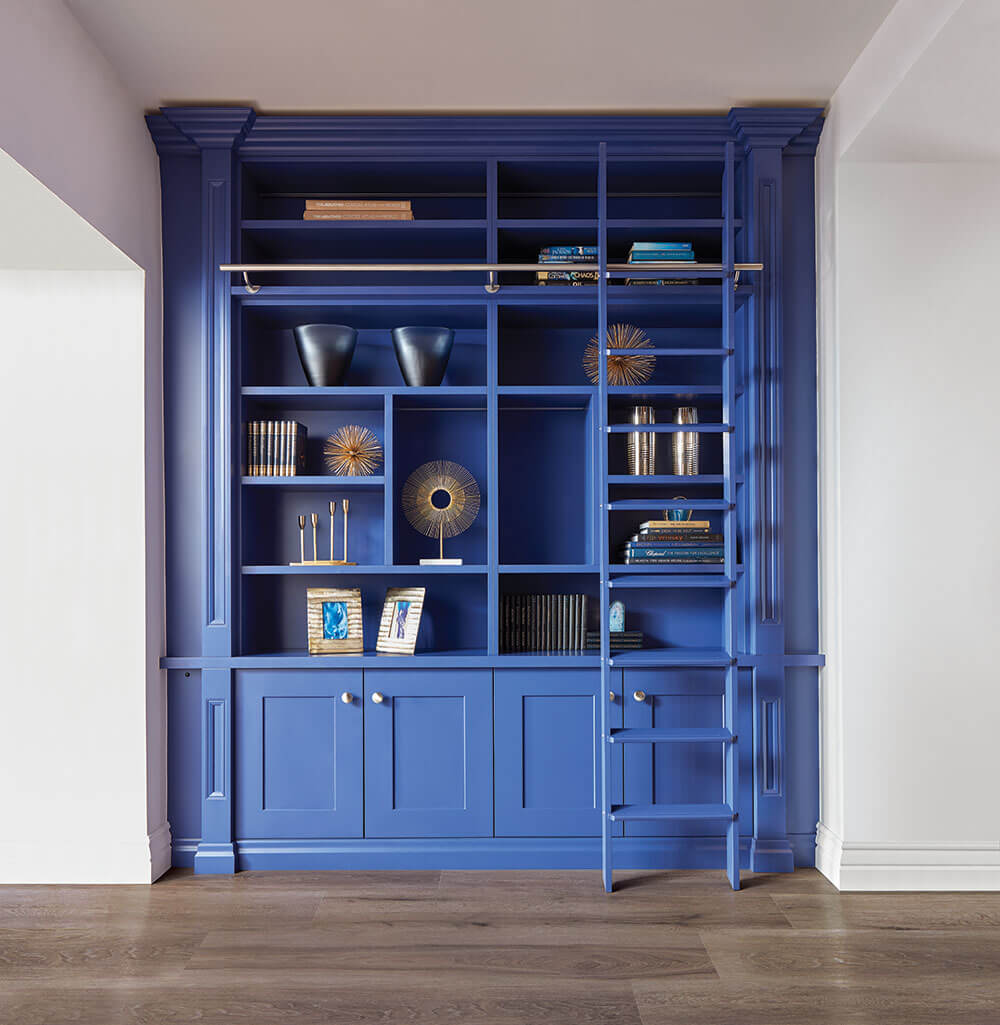 blue home library