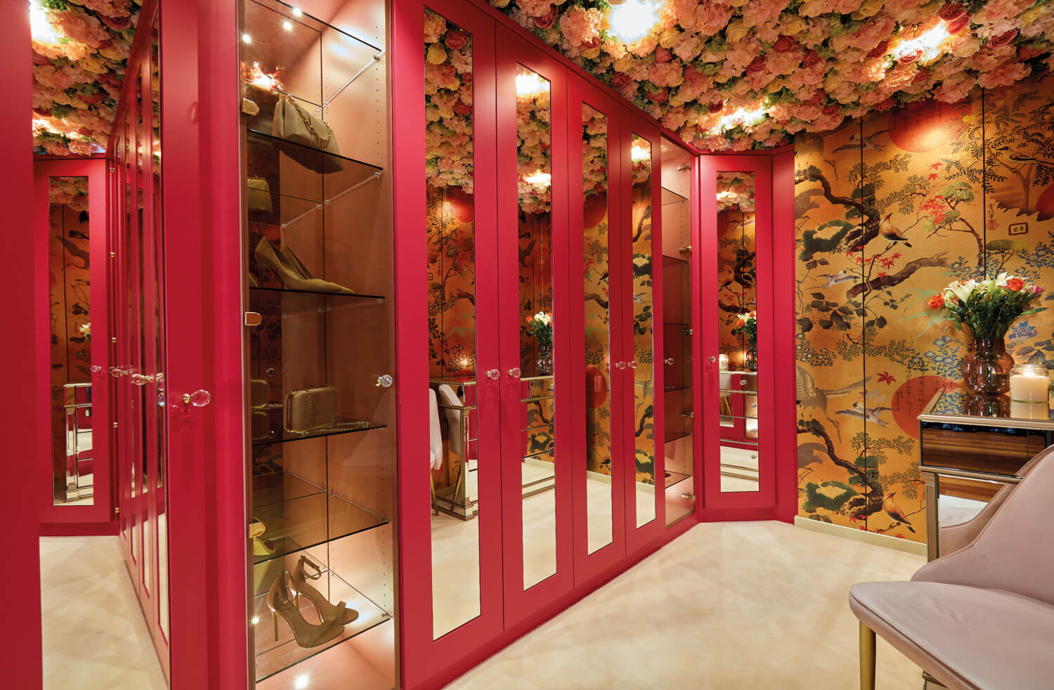 Pink Wardrobes | Pink Dressing Rooms | Neville Johnson