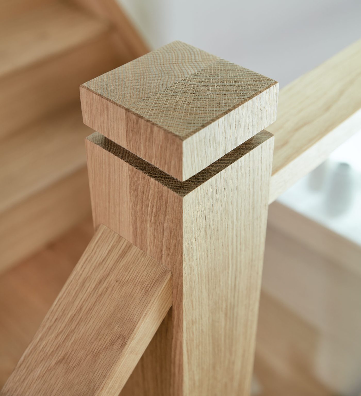 Oak Handrail | Glass & Oak Staircase | Oak Balustrade | Neville Johnson