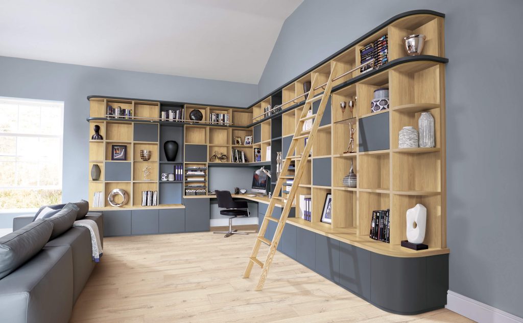 Bespoke Furniture Fitted Shelving, Modular Bookcases With Glass Doors Uk
