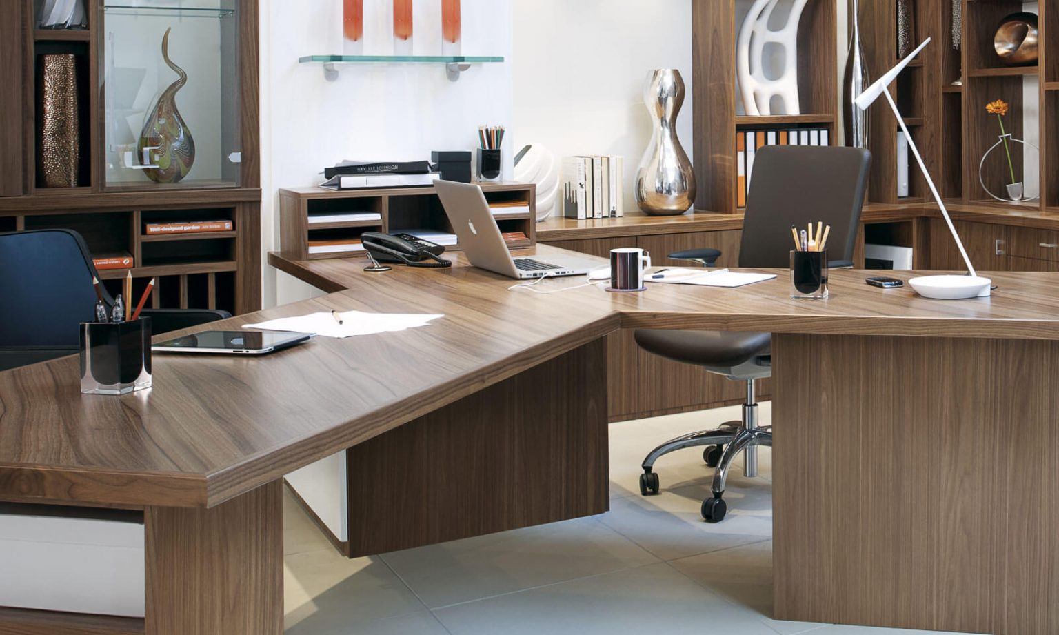 Walnut Home Office Furniture UK Office Desk Neville Johnson