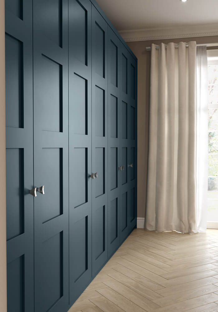 Blue Fitted Wardrobes Shaker Bedroom Furniture Neville Johnson