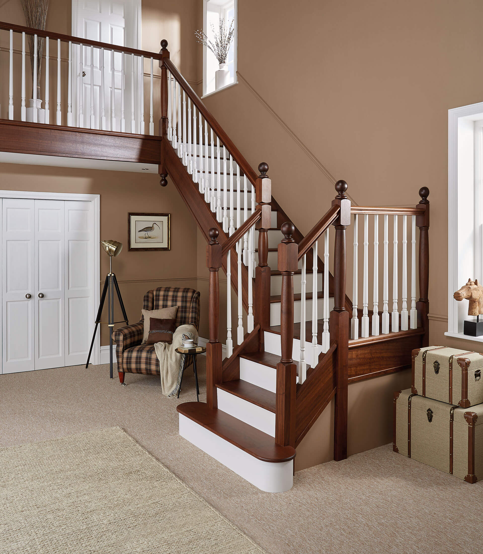 Classic Walnut Staircase Walnut Stairs Neville Johnson