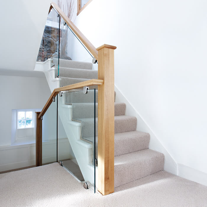 oak glass staircase