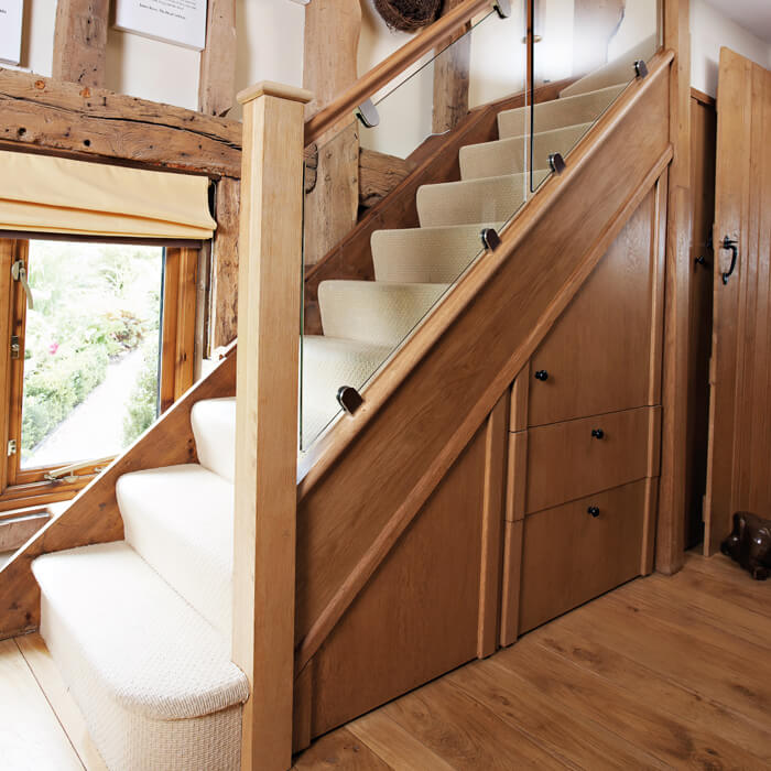 Luxury Oak and Glass Staircase | Neville Johnson