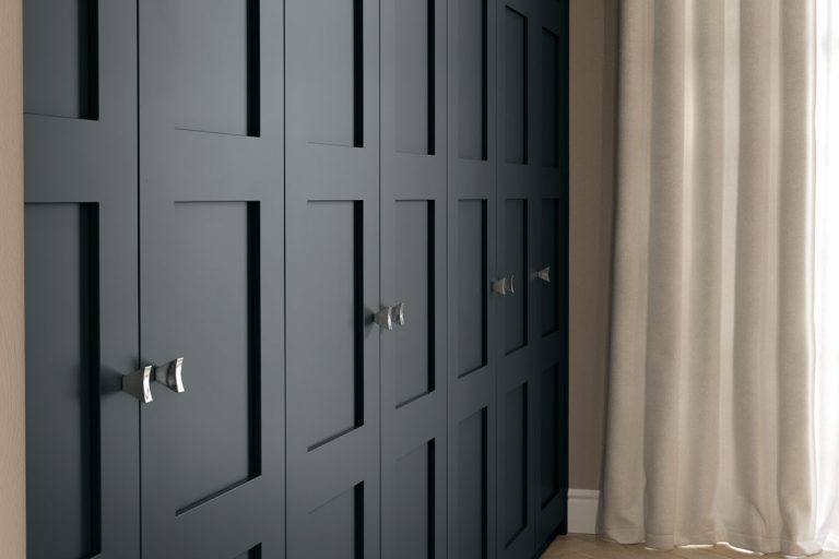 Blue Fitted Wardrobes Shaker Bedroom Furniture Neville Johnson